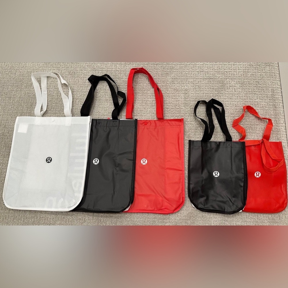 Lululemon Tote Bag Set - Red, Black, White